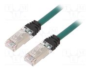 Patch cord; S/FTP,TX6A™ 10Gig; 6a; stranded; Cu; LSZH; green; 3m PANDUIT