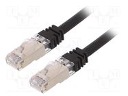 Patch cord; S/FTP,TX6A™ 10Gig; 6a; stranded; Cu; LSZH; black; 5m PANDUIT