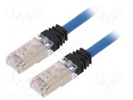 Patch cord; S/FTP,TX6A™ 10Gig; 6a; stranded; Cu; LSZH; blue; 5m PANDUIT