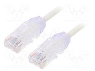 Patch cord; TX6-28™,U/UTP; 6; stranded; Cu; LSZH; white; 0.5m; 28AWG PANDUIT