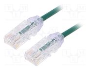 Patch cord; TX6-28™,U/UTP; 6; stranded; Cu; LSZH; green; 1m; 28AWG PANDUIT