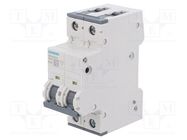 Circuit breaker; 230/400VAC; Inom: 10A; Poles: 2; Charact: B; 10kA SIEMENS