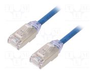 Patch cord; F/UTP,TX6A-28™; 6a; wire; Cu; LSZH; blue; 0.5m; 28AWG PANDUIT