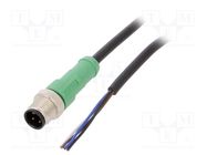 Connection lead; M12; PIN: 4; straight; 3m; plug; 250VAC; 4A; SAC PHOENIX CONTACT