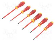 Kit: screwdrivers; insulated; 1kVAC; Phillips,slot; ERGONIC® FELO