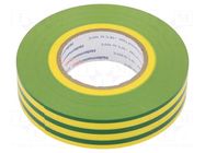 Tape: electrical insulating; W: 19mm; L: 20m; Thk: 0.18mm; PVC film HELLERMANNTYTON