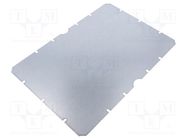 Mounting plate; steel; W: 225mm; L: 330mm; Thk: 1.5mm; Plating: zinc FIBOX