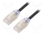 Patch cord; F/UTP,TX6A-28™; 6a; wire; Cu; LSZH; black; 3m; 28AWG PANDUIT