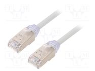 Patch cord; F/UTP,TX6A-28™; 6a; wire; Cu; LSZH; grey; 5m; 28AWG PANDUIT