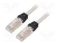 Patch cord; S/FTP,TX6A™ 10Gig; 6a; stranded; Cu; LSZH; grey; 5m PANDUIT