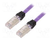 Patch cord; S/FTP,TX6A™ 10Gig; 6a; stranded; Cu; LSZH; violet; 5m PANDUIT