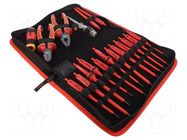 Kit: pliers, insulation screwdrivers; 1kV; bag; 19pcs. FELO