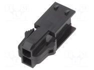 Connector: wire-wire; plug; male; Mini-Fit Sigma; PIN: 2; black MOLEX