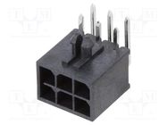 Connector: wire-board; socket; male; Micro-Fit+; 3mm; PIN: 6; 12.5A MOLEX