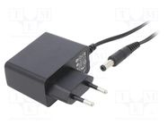 Power supply: switching; mains,plug; 9VDC; 1A; 9W; Plug: EU; 81.34% POS