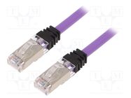 Patch cord; S/FTP,TX6A™ 10Gig; 6a; stranded; Cu; LSZH; violet; 2m PANDUIT