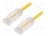 Patch cord; TX6-28™,U/UTP; 6; stranded; Cu; LSZH; yellow; 3m; 28AWG PANDUIT