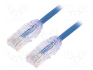 Patch cord; TX6A-28™,U/UTP; 6a; wire; Cu; LSZH; blue; 2m; 28AWG PANDUIT