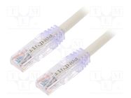 Patch cord; TX6A™ 10Gig,U/UTP; 6a; wire; Cu; PVC; white; 3m; 24AWG PANDUIT