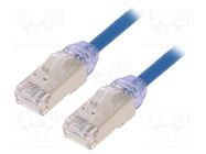 Patch cord; TX6™ PLUS,U/UTP; 6; stranded; Cu; LSZH; blue; 1m; 24AWG PANDUIT