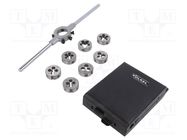 Kit: threading dies; Kit: threading dies,diestock; 8pcs. 