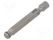 Screwdriver bit; hex key,spherical; HEX 6mm; Overall len: 50mm WIHA