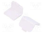 Stopper; ABS; white; 10pcs. 