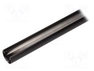 Profiles for LED modules; black; L: 2m; PEN12; aluminium; oval TOPMET