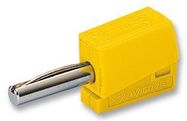 BANANA PLUG, 20A, CLAMP, YELLOW