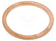 Gasket; copper; Thk: 1.5mm; Øint: 22mm; Øout: 27mm; DIN 7603 ELESA+GANTER