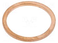 Gasket; copper; Thk: 1.5mm; Øint: 22mm; Øout: 27mm; DIN 7603 ELESA+GANTER