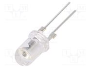 LED; 5mm; blue; 7000÷8400mcd; 90°; Front: convex; 3.3÷3.8V; 10÷12lm OPTOSUPPLY