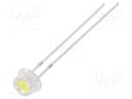 LED; 4.8mm; white cold; 5800÷7000mcd; 100°; Front: convex; 11÷13lm OPTOSUPPLY