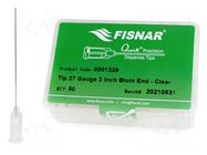 Needle: steel; 2"; Size: 27; straight; 200um; Body: semi-transparent FISNAR