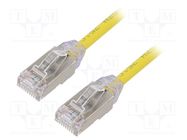 Patch cord; F/UTP,TX6A-28™; 6a; wire; Cu; LSZH; yellow; 2m; 28AWG PANDUIT