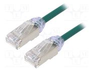 Patch cord; F/UTP,TX6A-28™; 6a; wire; Cu; LSZH; green; 3m; 28AWG PANDUIT