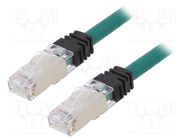 Patch cord; S/FTP,TX6A™ 10Gig; 6a; stranded; Cu; LSZH; green; 0.5m PANDUIT