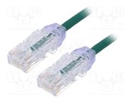 Patch cord; TX6-28™,U/UTP; 6; stranded; Cu; LSZH; green; 2m; 28AWG PANDUIT