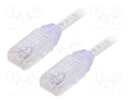 Patch cord; TX6A-28™,U/UTP; 6a; wire; Cu; LSZH; white; 1m; 28AWG PANDUIT