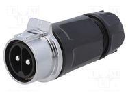 Connector: circular; plug; size 28; 02; male; PIN: 2; for latch; 50A 