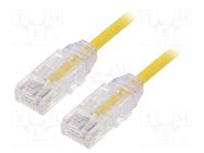 Patch cord; TX6-28™,U/UTP; 6; stranded; Cu; LSZH; yellow; 1m; 28AWG PANDUIT