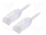 Patch cord; TX6-28™,U/UTP; 6; stranded; Cu; LSZH; white; 2m; 28AWG PANDUIT