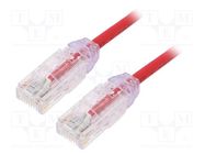 Patch cord; TX6-28™,U/UTP; 6; stranded; Cu; LSZH; red; 2m; 28AWG PANDUIT