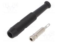 Connector: 2mm banana; socket; 6A; 60VDC; Overall len: 39mm; black HIRSCHMANN T&M