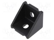 Angle bracket; for profiles; Width of the groove: 8mm; W: 38mm ELESA+GANTER