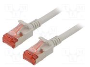 Patch cord; U/FTP; 6; stranded; Cu; LSZH; grey; 1m; 28AWG DIGITUS