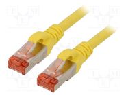 Patch cord; S/FTP; 6; stranded; Cu; LSZH; yellow; 0.5m; 27AWG DIGITUS