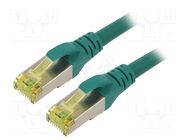 Patch cord; S/FTP; 6a; stranded; Cu; LSZH; green; 2m; 26AWG DIGITUS