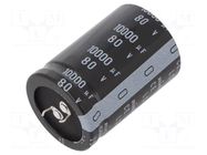 Capacitor: electrolytic; SNAP-IN; 10000uF; 80VDC; Ø35x50mm; ±20% NICHICON