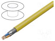 Wire; S/FTP; 4x2x22AWG; 7a; wire; Cu; LSZH; yellow; 500m; CPR: B2ca DIGITUS